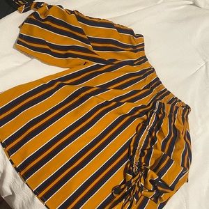 Mustard off the shoulder shirt